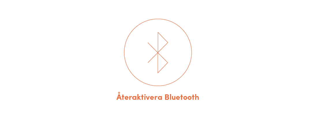Återaktivera bluetooth i fjärrkontrollen